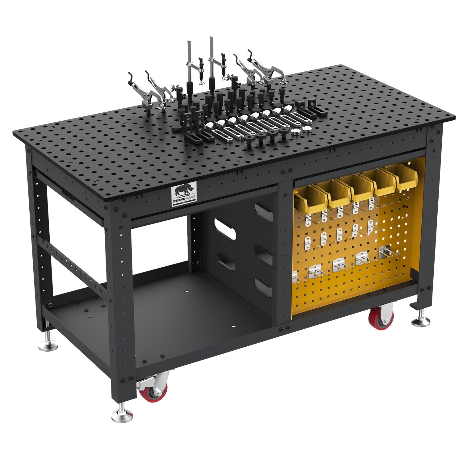60" x 30"(152 x 76 cm) Rhino Cart + Kit de Sujeción de 66 pzas. - Sistema 5/8"